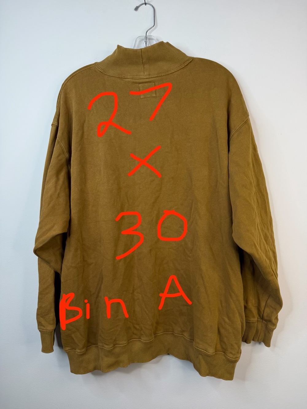 Aerie Mountain Season Oversized Mock Neck Sweatshirt Brown XL - Picture 7 of 9